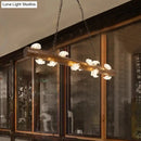 Rustic country style wooden mushroom chandelier dining room pendant