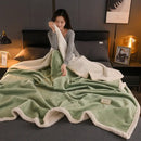 Decorbites cozy autumn gray & white plush blanket – living room throw