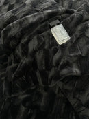 Decorbites cozy faux rabbit fur bedding set black & grey bedroom