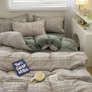 DecorBites™ Cozy Nordic Plaid Bedding Set - Queen/King Size