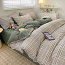 DecorBites™ Cozy Nordic Plaid Bedding Set - Queen/King Size