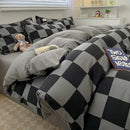 DecorBites™ Cozy Nordic Plaid Bedding Set - Queen/King Size