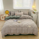 DecorBites™ Cozy Nordic Plaid Bedding Set - Queen/King Size