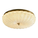 Decorbites cream air ceiling lamp for bedroom gold ribbed glass
