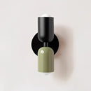 Decorbites cream double head wall lamp bedroom olive green & black