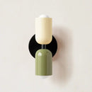 Decorbites cream double head wall lamp bedroom olive green & black