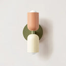 Decorbites cream double head wall lamp bedroom olive green & black