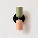 Decorbites cream double head wall lamp bedroom olive green & black