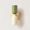 Decorbites cream double head wall lamp bedroom olive green & black