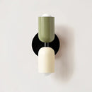 Decorbites cream double head wall lamp bedroom olive green & black