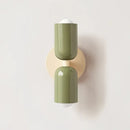 Decorbites cream double head wall lamp bedroom olive green & black