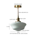 Decorbites cream glass led pendant light for kitchen