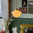 Decorbites cream glass led pendant light for kitchen