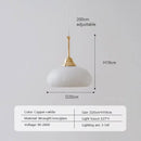 Decorbites cream glass oval pendant light dining room chrome hardware