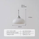 Decorbites cream glass oval pendant light dining room chrome hardware