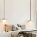 Decorbites cream stone pendant lamp bedroom textured concrete light