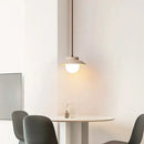 Decorbites cream stone pendant lamp bedroom textured concrete light