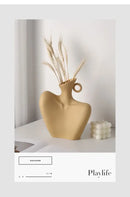 DecorBites™ Creative Ceramic Human Vase for Home Decor