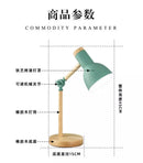 DecorBites™ Creative Nordic Table Lamp Wooden Art LED Turn Head Simple Bedside Desk Light/Eye Protection Reading&Bedroom Study Lamp