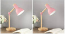 DecorBites™ Creative Nordic Table Lamp Wooden Art LED Turn Head Simple Bedside Desk Light/Eye Protection Reading&Bedroom Study Lamp