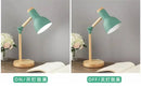 DecorBites™ Creative Nordic Table Lamp Wooden Art LED Turn Head Simple Bedside Desk Light/Eye Protection Reading&Bedroom Study Lamp