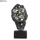 Decorbites creative thinker silver & gold modern sculpture desk decor