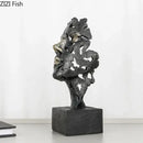 Decorbites creative thinker silver & gold modern sculpture desk decor