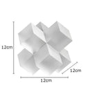 Decorbites cross crystal black geometric interlocking sculpture living room decor