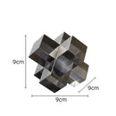 Decorbites cross crystal black geometric interlocking sculpture living room decor