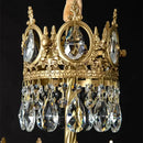 Decorbites crown crystal chandelier gold pendant light for bedroom