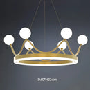 Decorbites crown led chandelier gold and white kids room pendant light