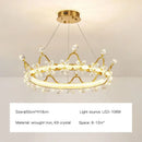 Decorbites crown petal led crystal gold chandelier bedroom light
