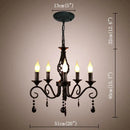 Decorbites crystal black chandelier for dining room candle style light