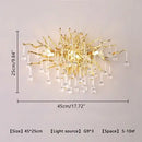 Decorbites crystal branch chandelier for living room led pendant light
