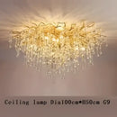 Decorbites crystal branch chandelier for living room led pendant light