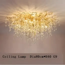 Decorbites crystal branch chandelier for living room led pendant light