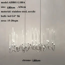 Decorbites crystal branch chandelier gold dining room led light