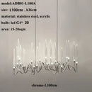 Decorbites crystal branch chandelier gold dining room led light