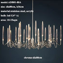 Decorbites crystal branch chandelier gold dining room led light