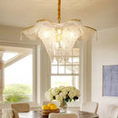 Decorbites crystal butterfly gold tassel chandelier living room light