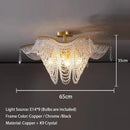 Decorbites crystal butterfly gold tassel chandelier living room light