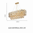 DecorBites™ Crystal Ceiling Chandelier: Modern Stainless Steel Lustre Lighting for Home Decor