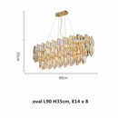 DecorBites™ Crystal Ceiling Chandelier: Modern Stainless Steel Lustre Lighting for Home Decor