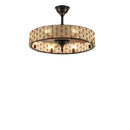 DecorBites™ Crystal Ceiling Fan with Birdcage Design, Iron Lampshade, Variable Frequency Remote Control