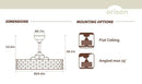 DecorBites™ Crystal Ceiling Fan with Birdcage Design, Iron Lampshade, Variable Frequency Remote Control