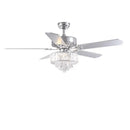 Luxury black and dark wood crystal ceiling fan for living room