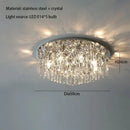Luxury modern black crystal ceiling lamp for living room indoor light