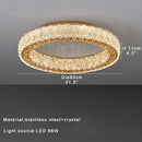 Luxury gold crystal ceiling lamp for living room
