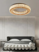 Luxury gold crystal ceiling lamp for living room