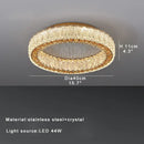 Luxury gold crystal ceiling lamp for living room